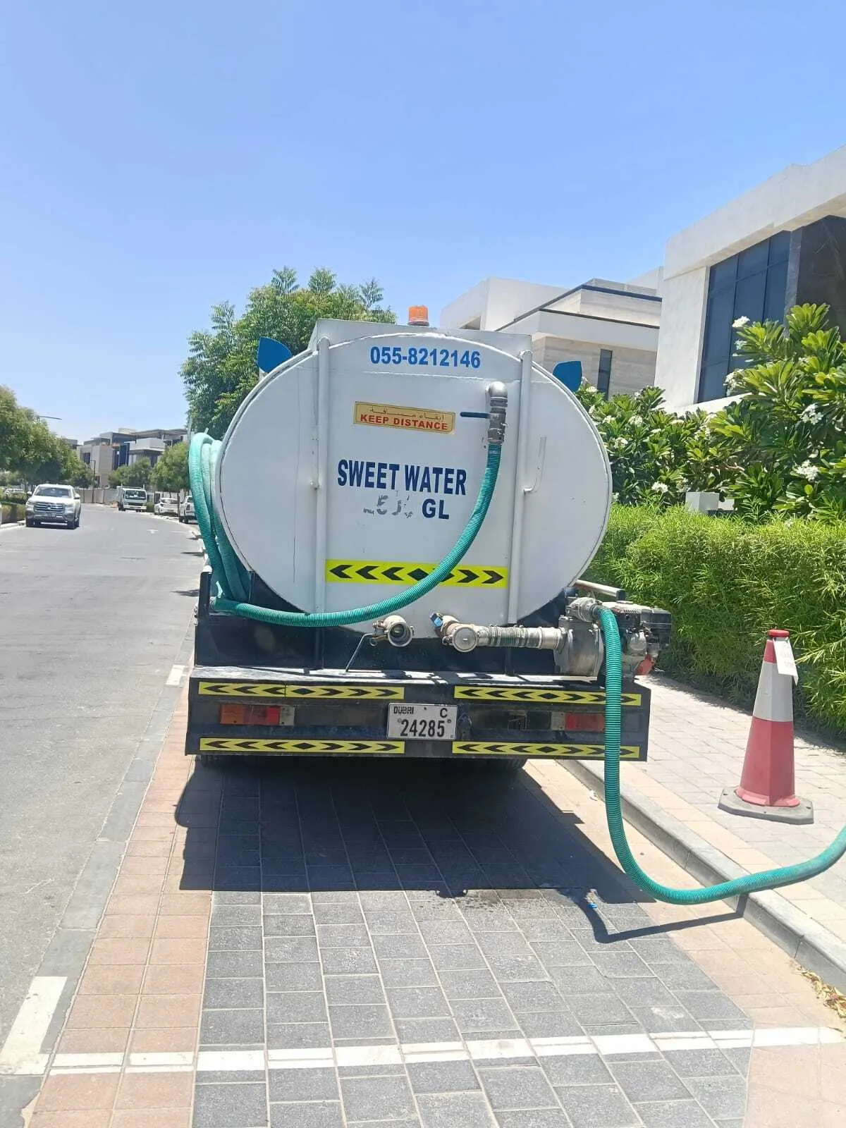 Sweet water tanker delivery for a residential community in Jumeirah Village Circle Dubai